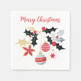 Modern Red Guld & Silver, julprydnader Pappersservett