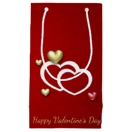 Modern Red Guld Valentine Hearts