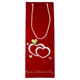 Modern Red Guld Valentine Hearts