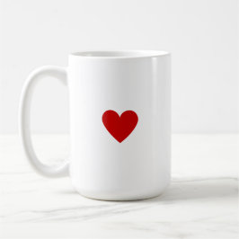 Modern Red Heart-minimalistisk enkel Chic-Anpassni Kaffemugg