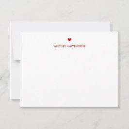 Modern Red Heart Pappersvaror Love Enkel Alla Hjär Anteckningskort