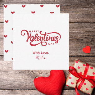 Modern Red Heart Valentine, bara känd Anteckningskort