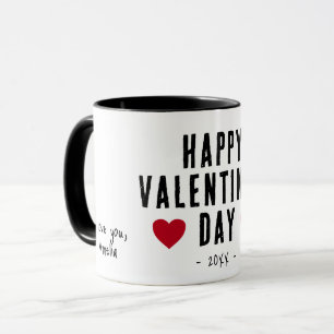 Modern Red Hearts Glad Alla hjärtans dag Boykompis Mugg