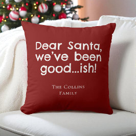 Modern Red Humor Santa Personlig-Roligten - jul Kudde