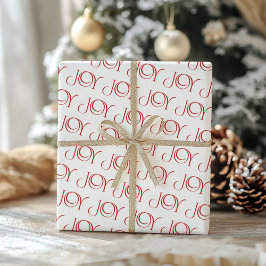 Modern Red Joy Jul Helgdag Mönster Presentpapper