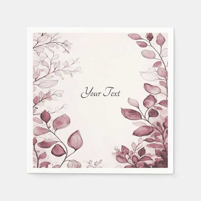 Modern Red Löv Napkins Pappersservett (Framsidan)