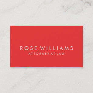 Modern Red Minimalist Professionell Business Visitkort