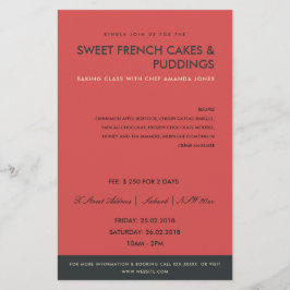 MODERN RED NAVY PHOTO MMPLATE CLASSES WORKSHOP FLYGBLAD