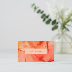 Modern Red Orange Abstrakt Elegant Rabattkort