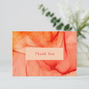 Modern Red Orange Abstrakt Elegant Tack Kort