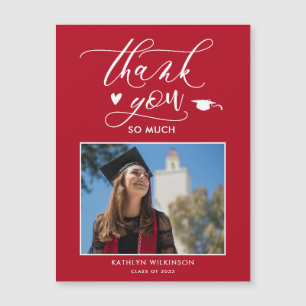 Modern Red Photo Minimalist Studenten Tack