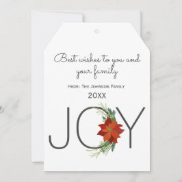 Modern Red poinsettia Helgdag Joy Jul Meddelande