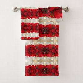 Modern Red Poinsettias och White Ljus rand