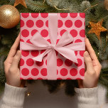 Modern Red Polka dots Jul Wrapping Papper Presentpapper<br><div class="desc">Modern Red Polka dots Jul Wrapping Papper</div>