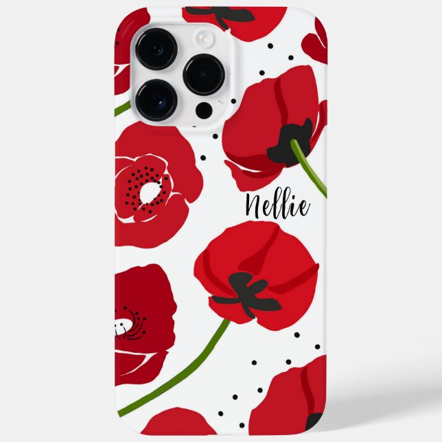 Modern Red Poppy Flowers (Baksida)