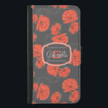 Modern Red Poppy Mönster Monogram på Slate Grått Samsung Galaxy S5 Plånboksfodral<br><div class="desc">Ett vackert modernt blommönster med röda vallmo i fullt blomning med en subtil kontur av vallmo i bakgrunden. Den här söta och chic blomman mönster finns på en grått-skifferbakgrund för att göra ett fet påstående. Anpassa texten med ditt inledande monogram och namn på en koordinerande grått-, vallmoröd och svart accent....</div>