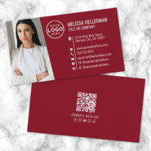 Modern Red Professionell QR Code Photo Logotyp