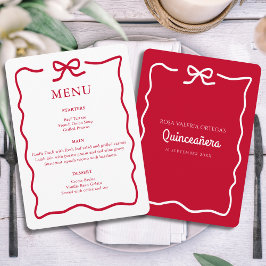 Modern Red Quinceanera Meny