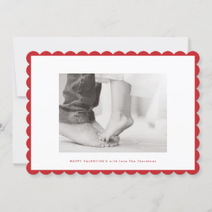 Modern RED RAM hälsning färg-foto ram Julkort