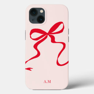 Modern Red Rosa Bow Illustration Fodral-Mate