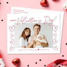 Modern Red Script Valentine Day Photo