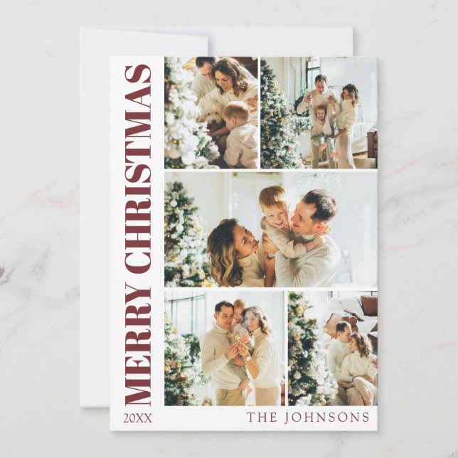 Modern Red Snyggt-Helgdag - julkort (Framsida)