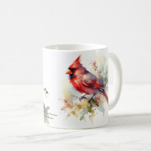 Modern RED Soft gult Grönts Cardinals Kaffemugg