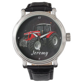Modern Red Tractor Armbandsur