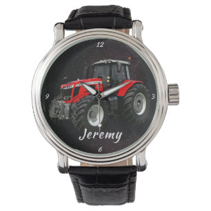 Modern Red Tractor Armbandsur