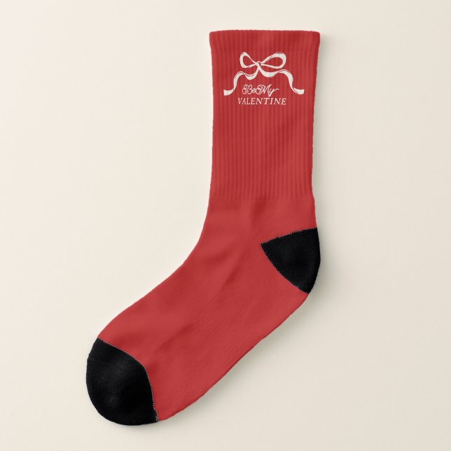 Modern Red Trendig Bows BE MY VALENTINE Strumpor (Vänster utanför)