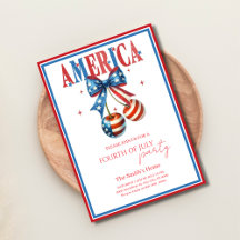 modern Red White &Blue 4th of July Party