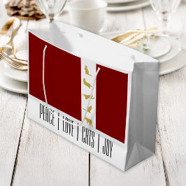 Modern Red White Guld-julklapp