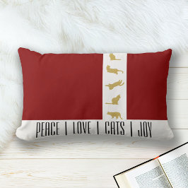 Modern Red White Guld-julklapp Lumbarkudde