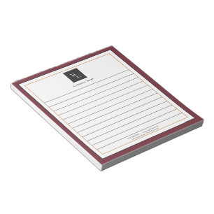 Modern Red White Guld med Business Logotyp Anteckn Anteckningsblock