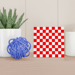 Modern Red White Kroatiens kontrollpanel Mönster Kakelplatta