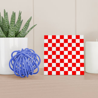 Modern Red White Kroatiens kontrollpanel Mönster Kakelplatta