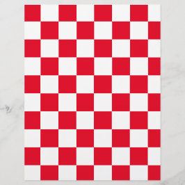 Modern Red White Kroatiska Checkers Scrapbook Papp