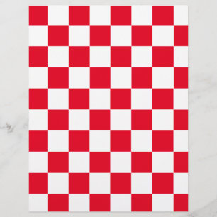Modern Red White Kroatiska Checkers Scrapbook Papp