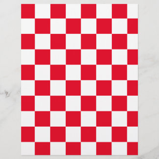 Modern Red White Kroatiska Checkers Scrapbook Papp