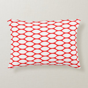 Modern Red White Mönster accent Pillow Prydnadskudde