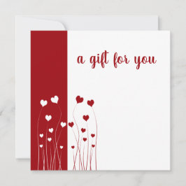 Modern Red White Romantic Kärlek Hearts-presentkor