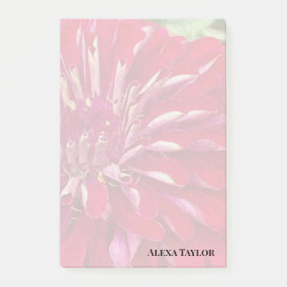 Modern Red Zinnias Post-it Block
