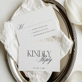 Modern redaktionell typografi bröllop OSA kort