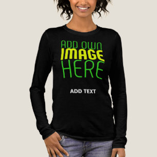 MODERN REDIGERBAR ENKEL SVART BILDS TEXTMALL T SHIRT