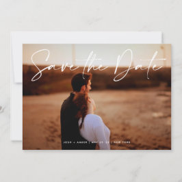 Modern redigerbar fotot QR-kod - Spara datumkortet Inbjudningar