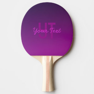 Modern redigerbar monogrammad text & Lila Ombre Pingisracket