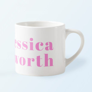 Modern redigerbar Namn eller förnamn och efternamn Espressomugg