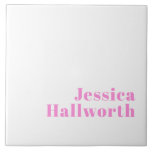 Modern redigerbar Namn eller förnamn och efternamn Kakelplatta<br><div class="desc">Snyggtens moderna namn eller annan text,  redigera som du vill!</div>