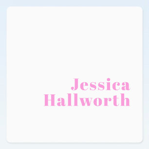 Modern redigerbar Namn eller förnamn och efternamn Klistermärke