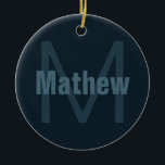 Modern redigerbar Namn Julgransprydnad Keramik<br><div class="desc">Helt redigerbart namn,  anpassa som du vill!</div>